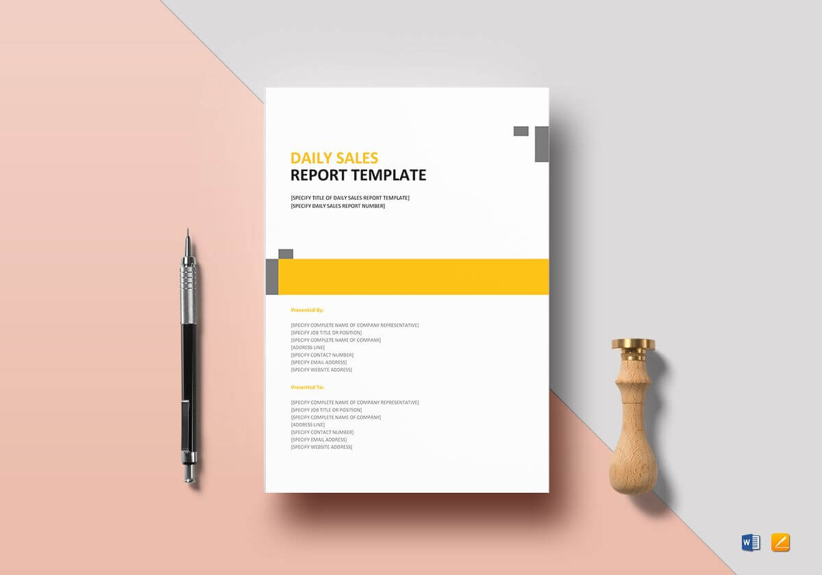 Daily Sales Report Template Intended For Sales Trip Report Template Word
