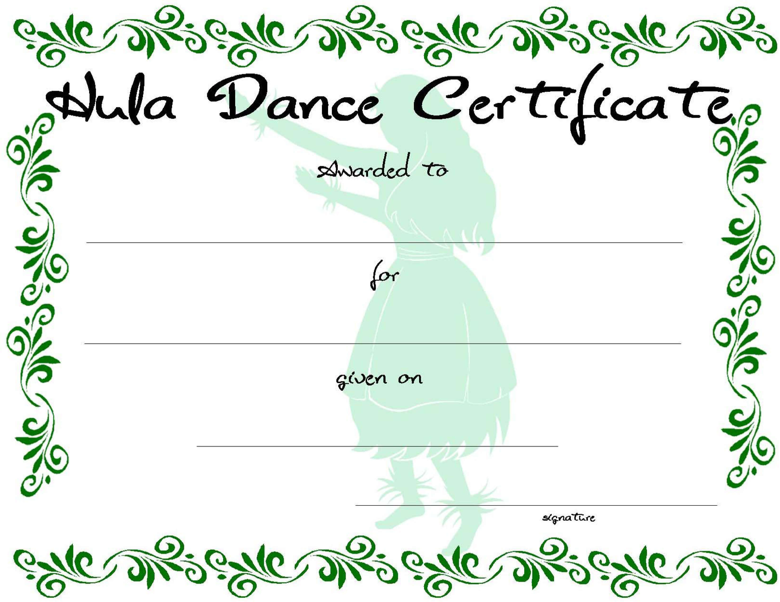 Dance Certificate | Templates At Allbusinesstemplates With Regard To Dance Certificate Template
