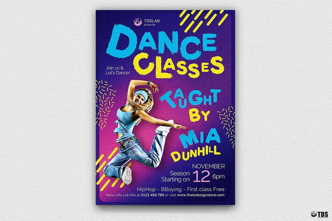 Dance Classes Flyer Template V3 For Dance Flyer Template Word