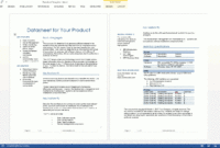 Datasheet Templates (2 X Ms Word) – Templates, Forms for Datasheet Template Word