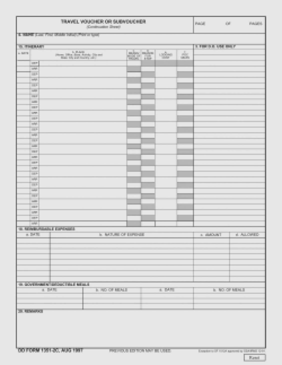 Dd Form 250 Instructions Completing Continuation Page 2501 Inside Dd Form 2501 Courier Authorization Card Template