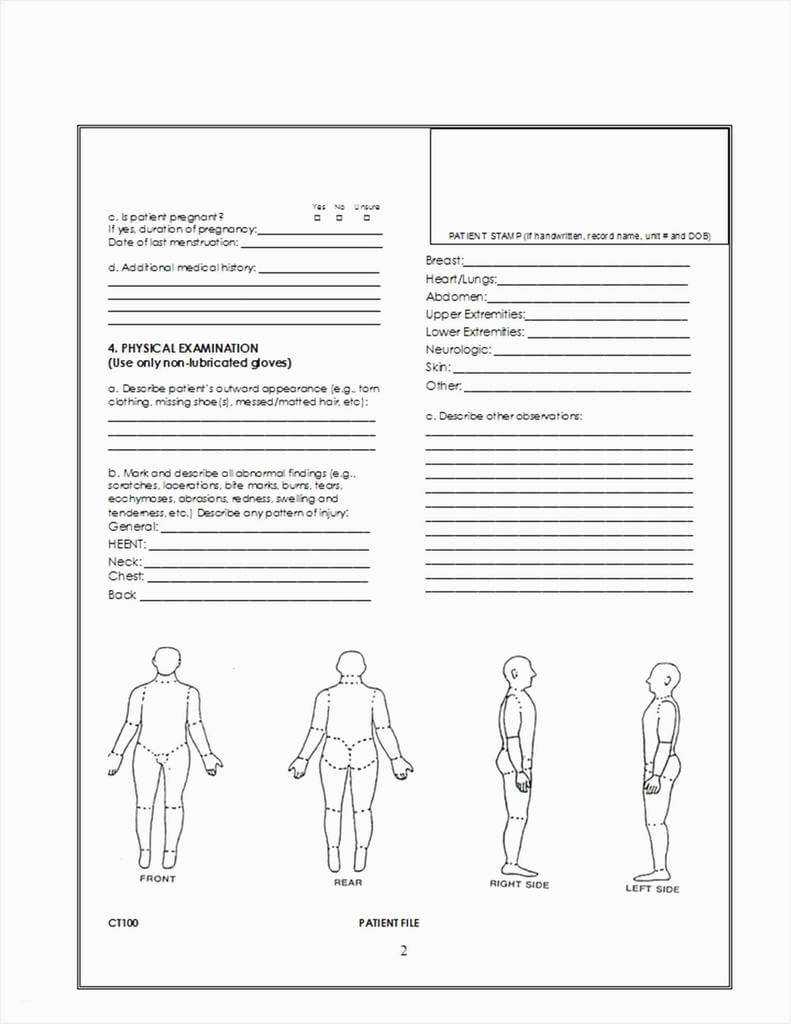 Dd Form 2813 Pdf Fillable Unique History And Physical Regarding History And Physical Template Word