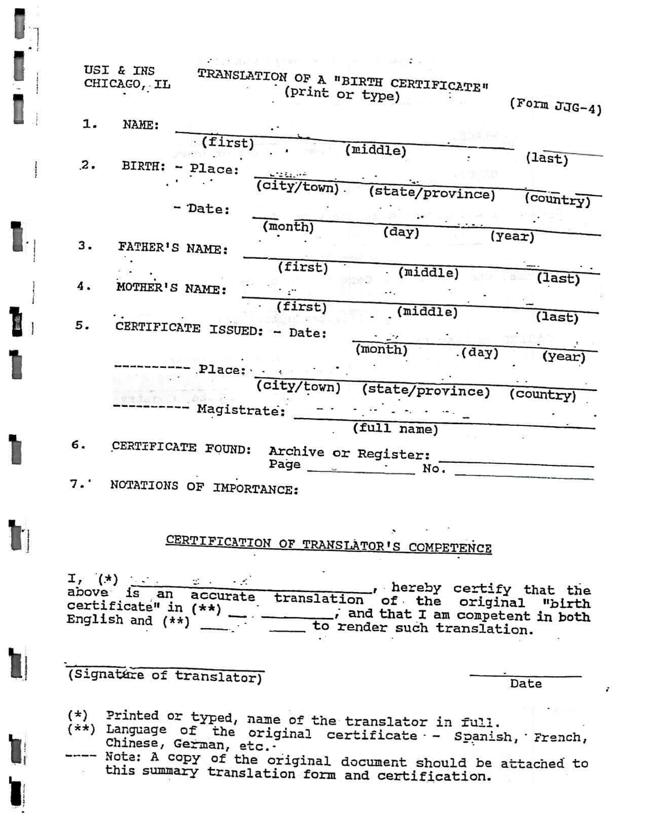 Death Certificate Translation Template Spanish To English Inside Death Certificate Translation Template