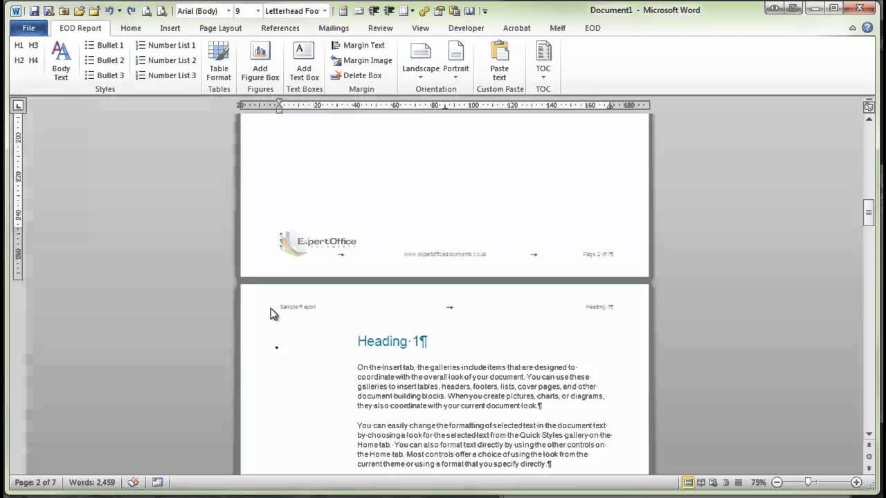 Demonstration Of Word Report Template Pertaining To It Report Template For Word