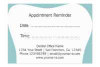 Dentist Appointment Reminder Cards | Dental Office | Zazzle intended for Dentist Appointment Card Template