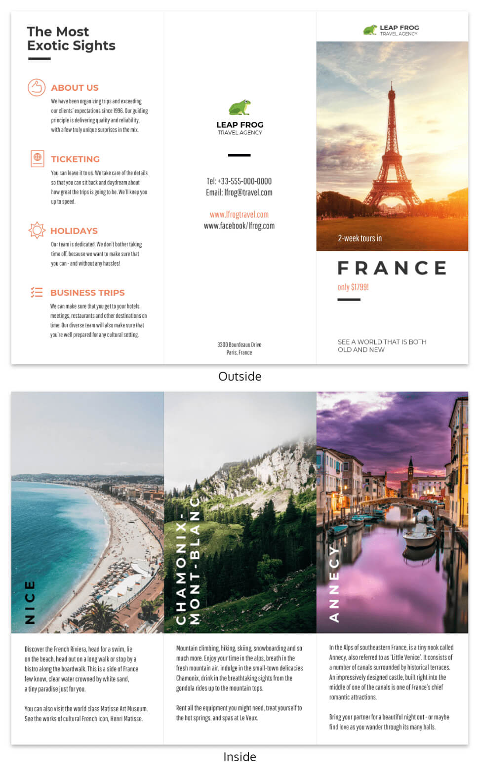 Destination Travel Tri Fold Brochure Template – Venngage Pertaining To Travel And Tourism Brochure Templates Free