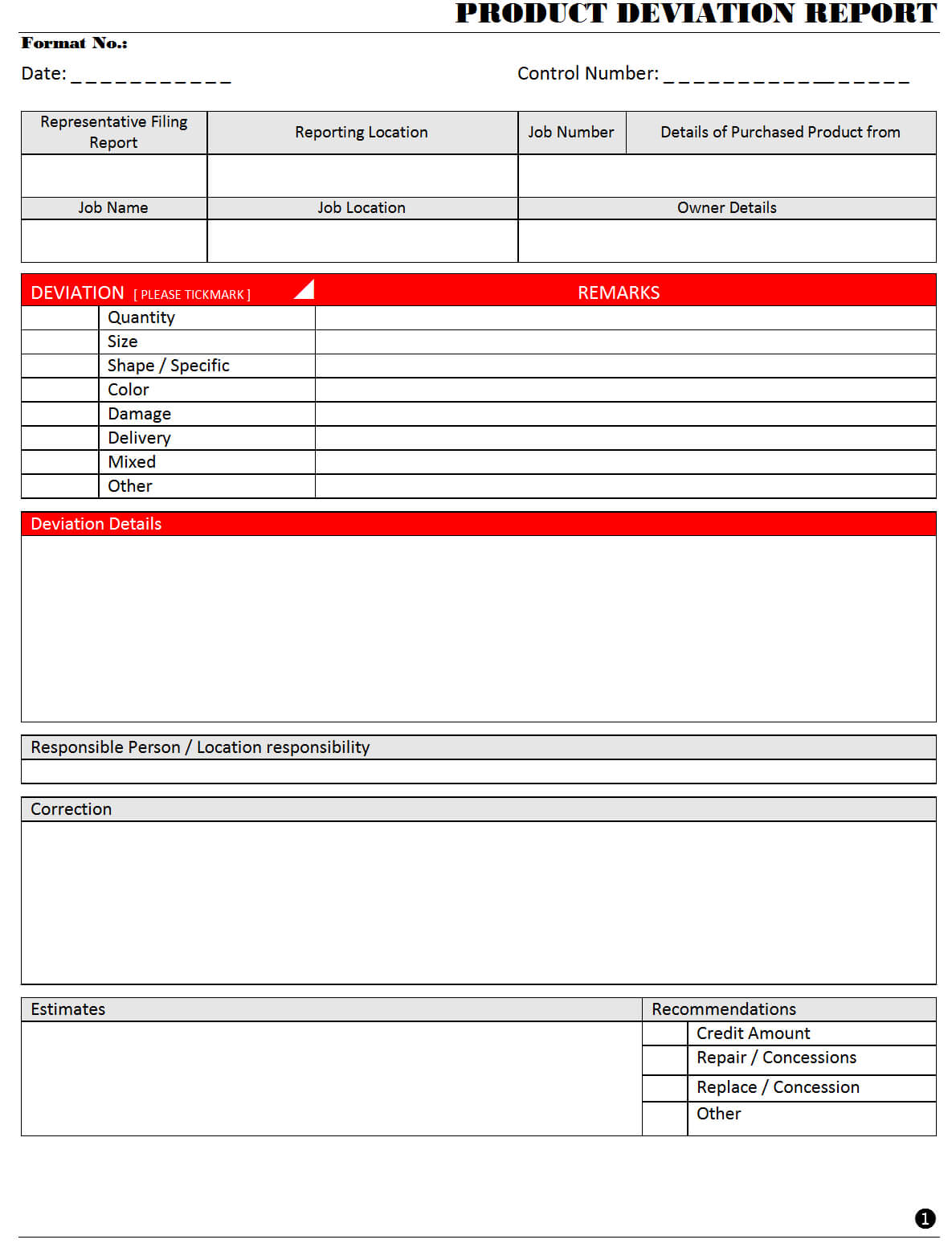 Deviation Report Template – Cumed With Deviation Report Template