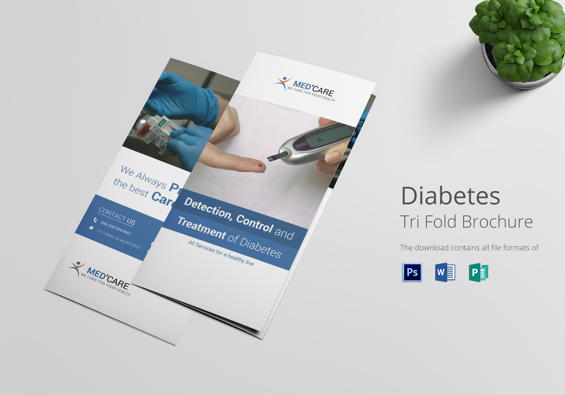 Diabetes Brochure Trifold Template For Tri Fold Brochure Publisher Template