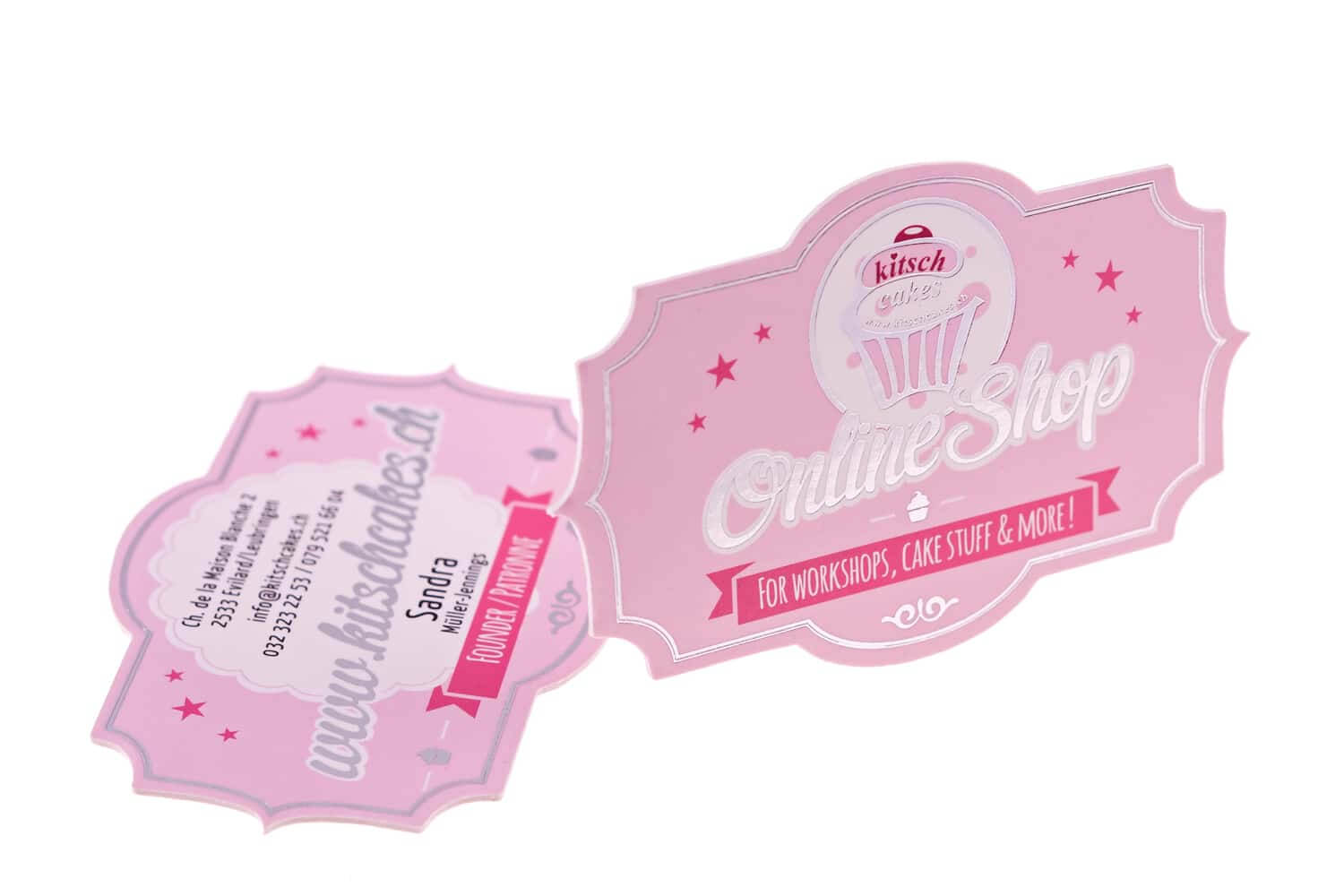 Die Cut Business Cards, Custom Shapes, Unique +Video Within Cake Business Cards Templates Free