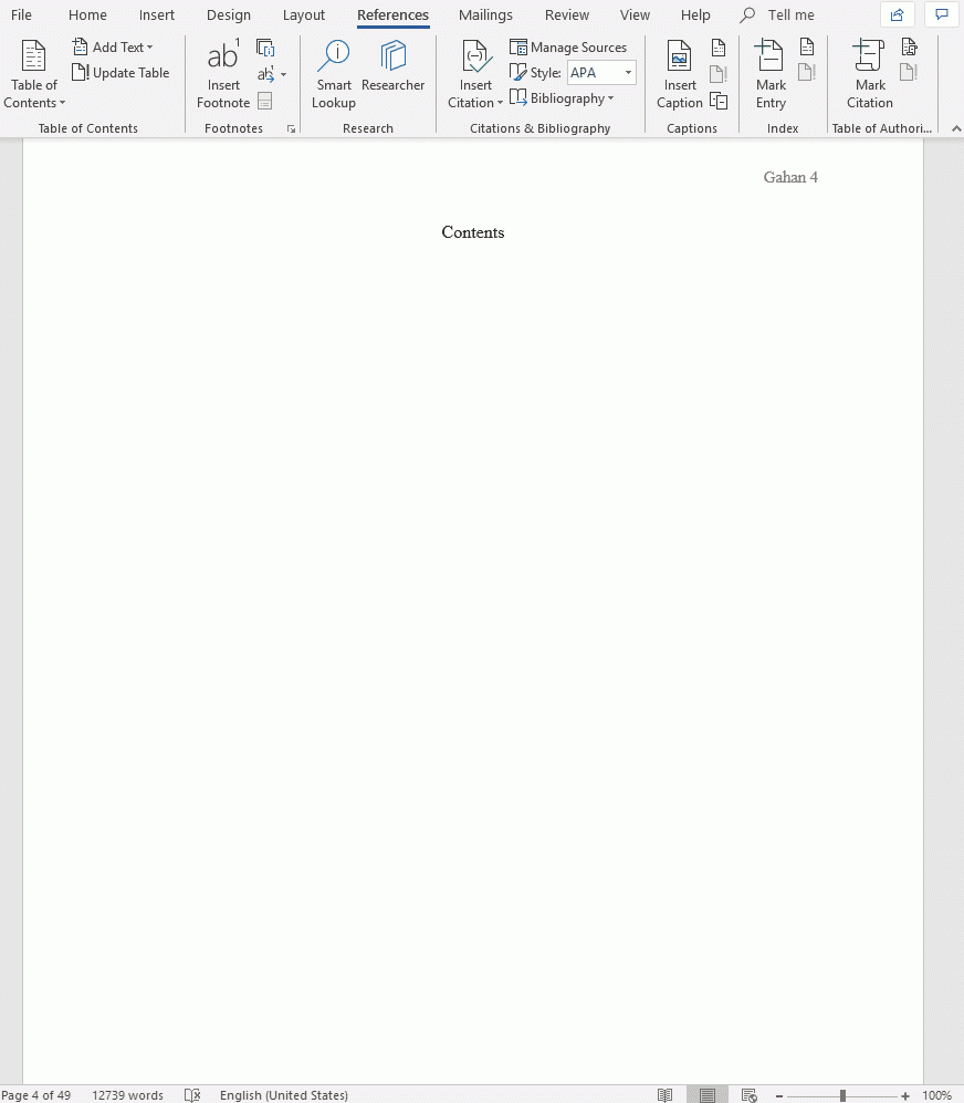 Dissertation Table Of Contents | Instructions & Examples With Regard To Contents Page Word Template