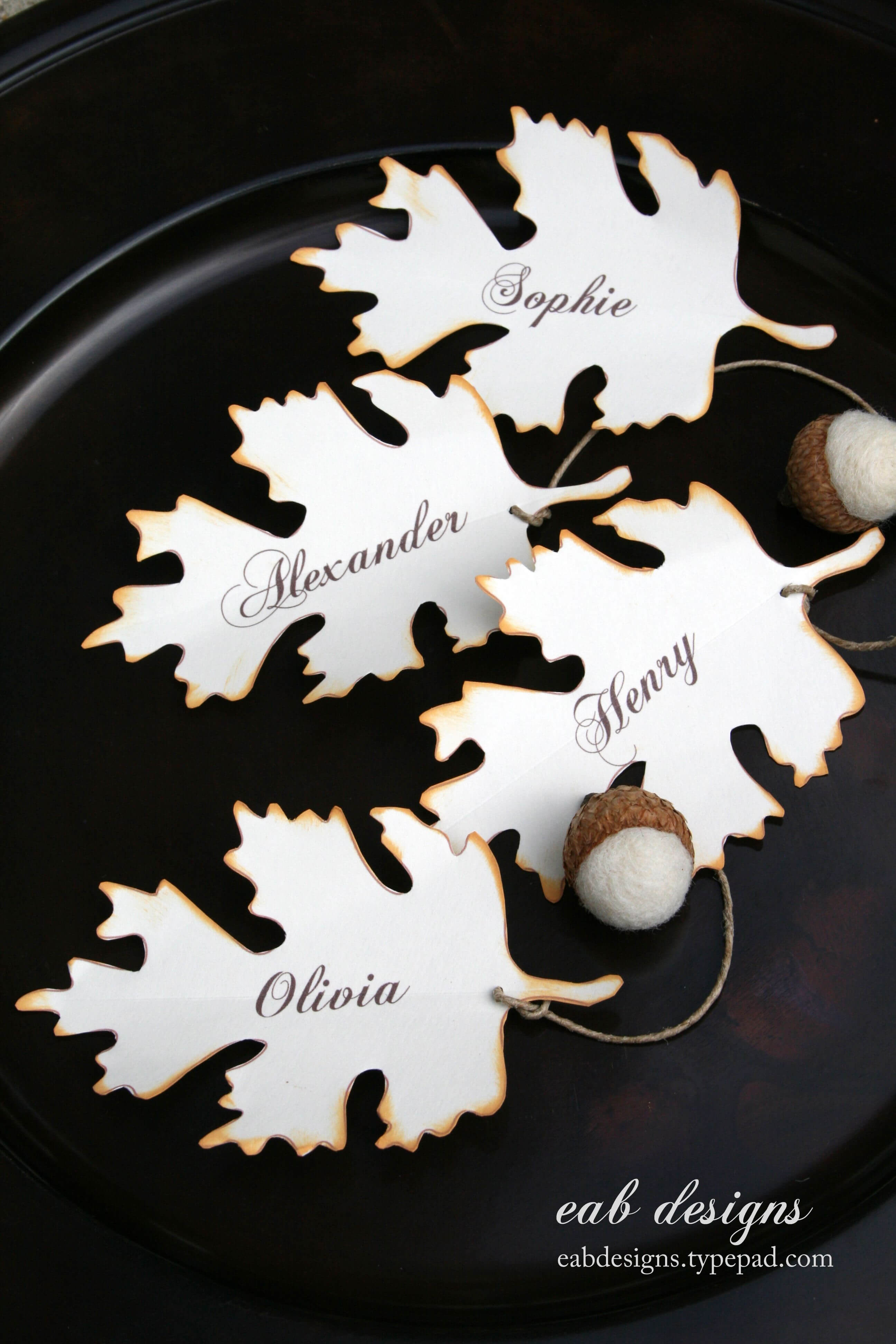 Diy Fall Place Card, Free Printable Download | Thanksgiving For Free Place Card Templates Download