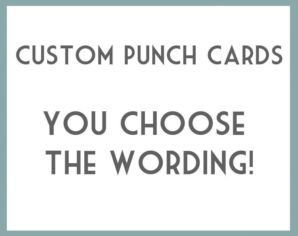 Diy Printable Punch Cards - You Choose Wording. This Is For Free Printable Punch Card Template