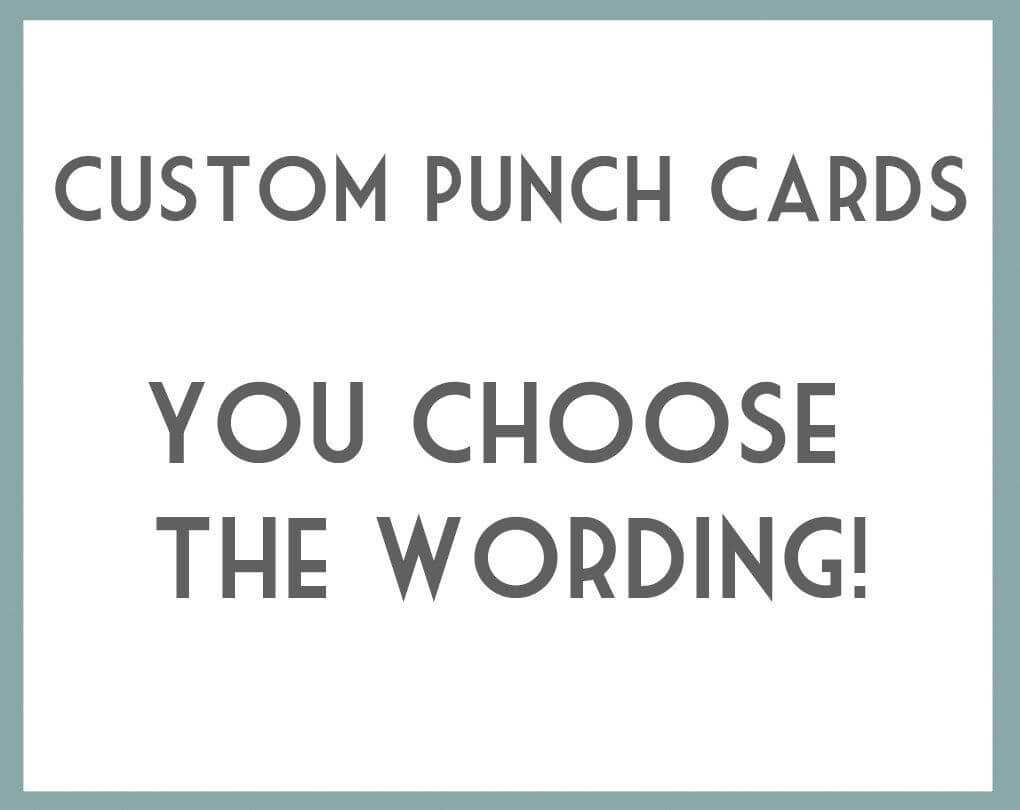 Diy Printable Punch Cards – You Choose Wording. This Is Intended For Reward Punch Card Template