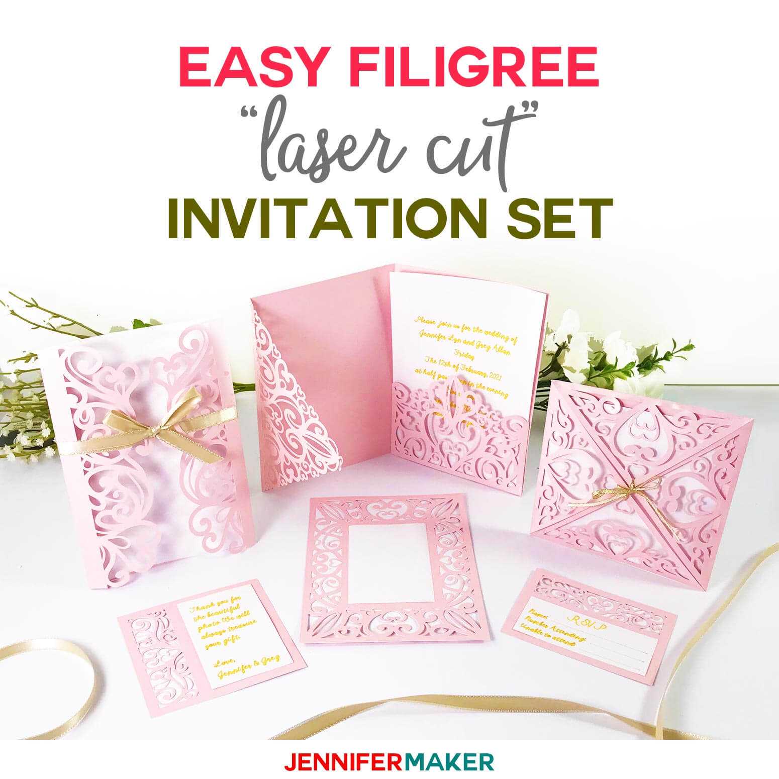 Diy Wedding Invitation Templates – Free "laser Cut" Set In Pop Up Wedding Card Template Free