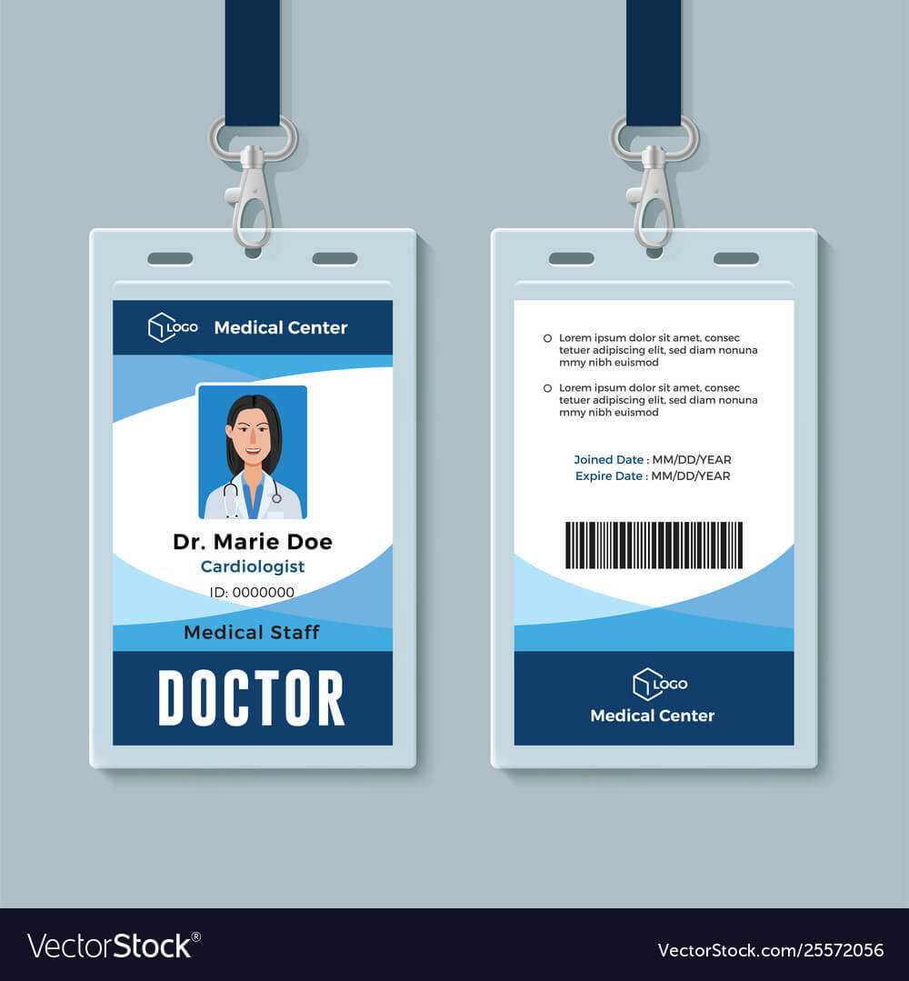 Doctor Id Badge Medical Identity Card Design With Regard To Doctor Id Card Template