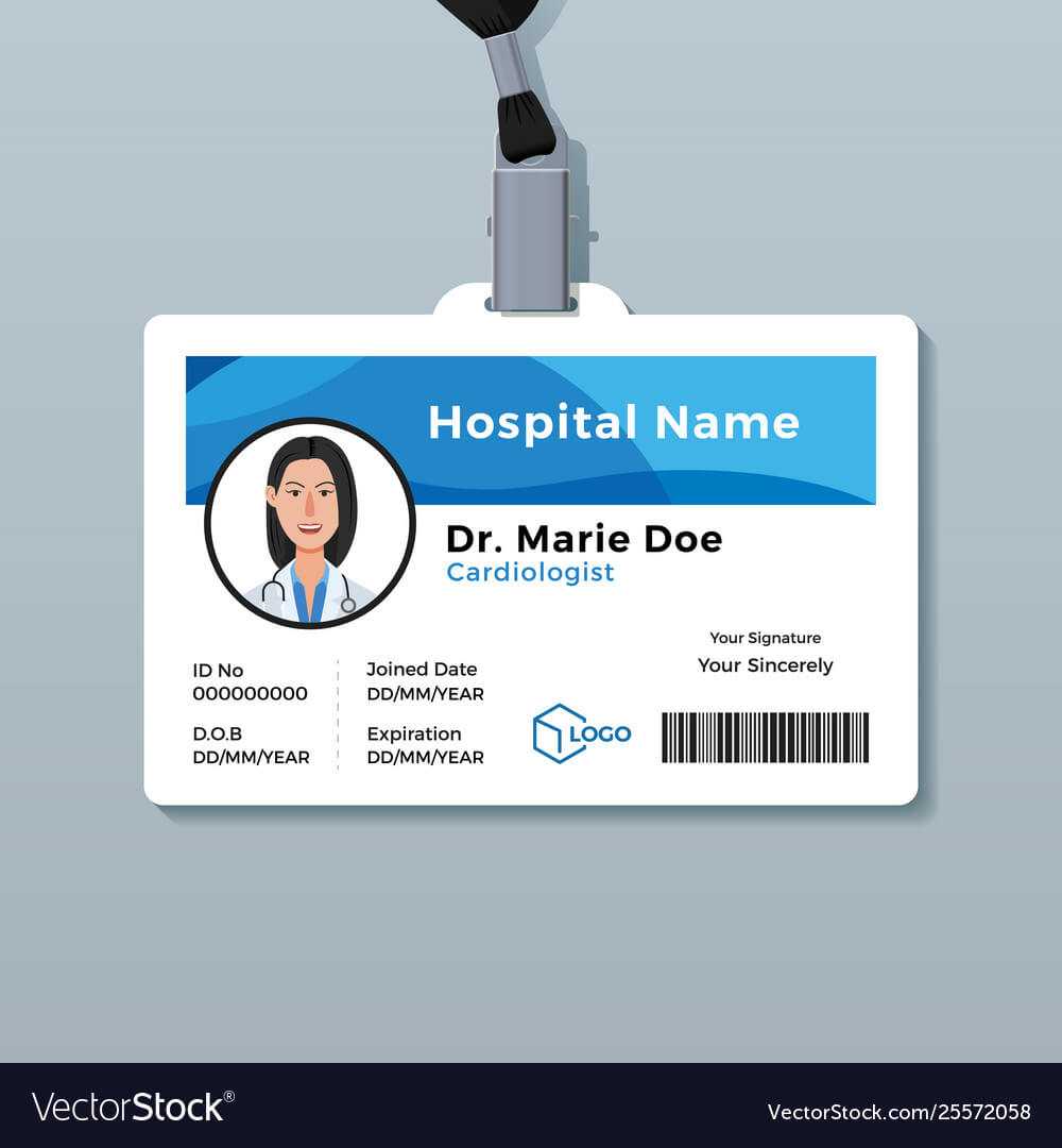 Doctor Id Card Medical Identity Badge Template Intended For Doctor Id Card Template