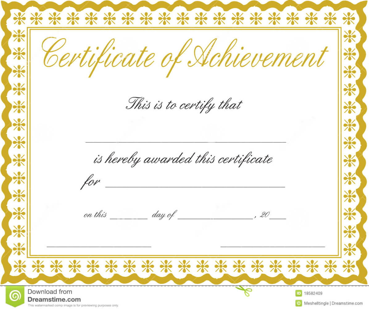 Docx Achievement Certificates Templates Free Certificate With Regard To Certificate Of Accomplishment Template Free