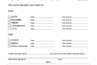 Dog Shot Record - Fill Online, Printable, Fillable, Blank regarding Dog Vaccination Certificate Template