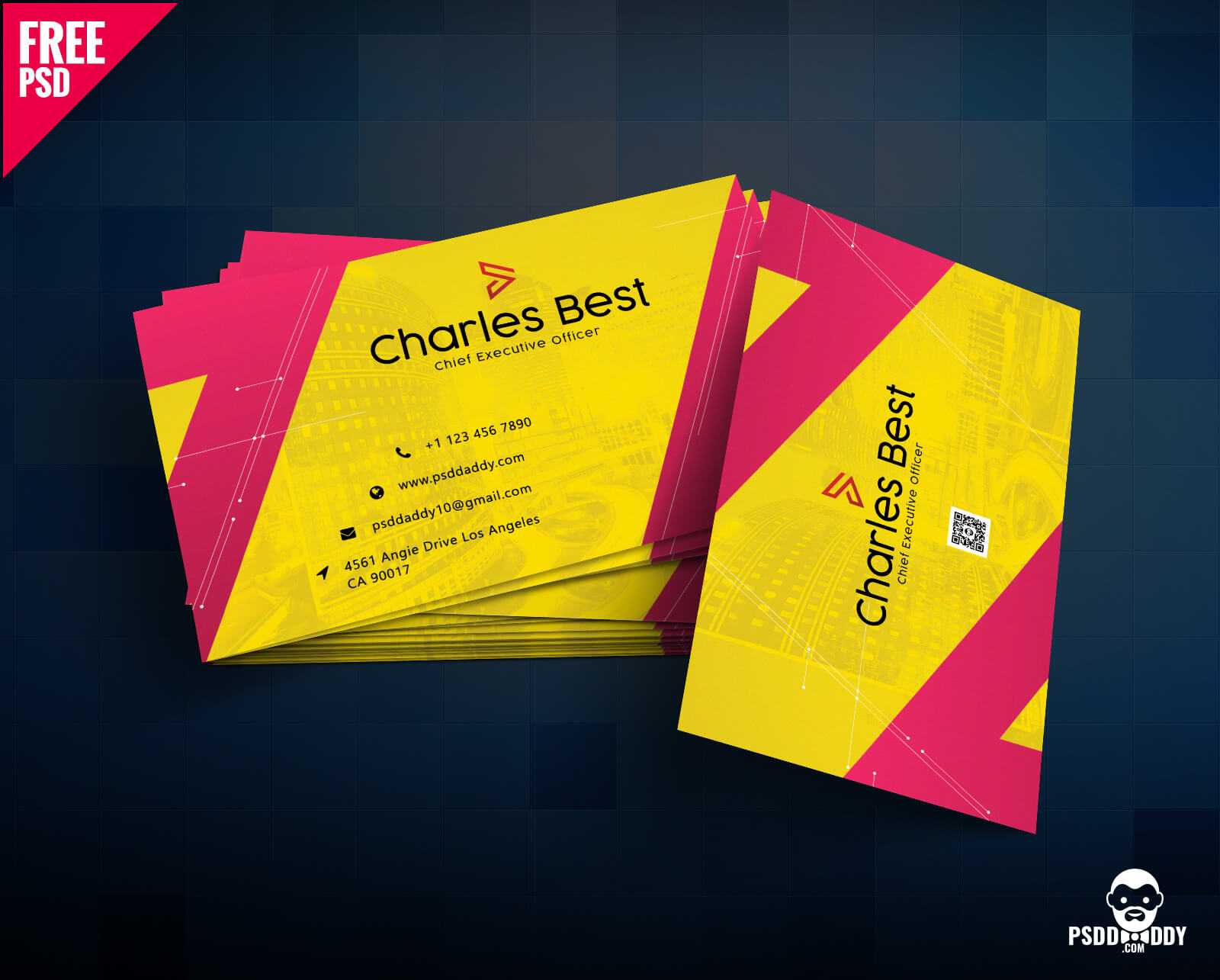 Download] Creative Business Card Free Psd | Psddaddy For Photoshop Name Card Template