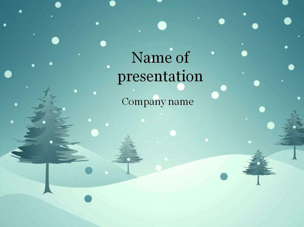 Download Free Blue Winter Powerpoint Template For In Snow Powerpoint Template Professional