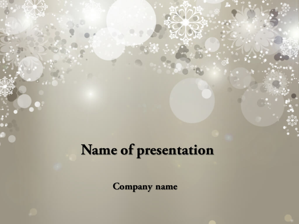 Download Free Falling Snow Powerpoint Template For Presentation For Snow Powerpoint Template