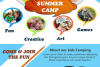 Download Free Kids Summer Camp Flyer Design Templates intended for Summer Camp Brochure Template Free Download