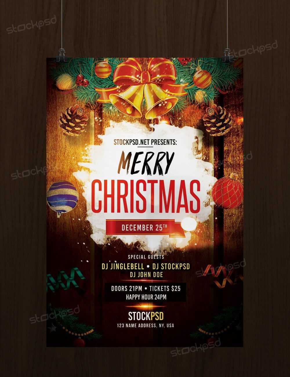 Download Merry Christmas – Free Psd Flyer Template | Free Throughout Christmas Brochure Templates Free