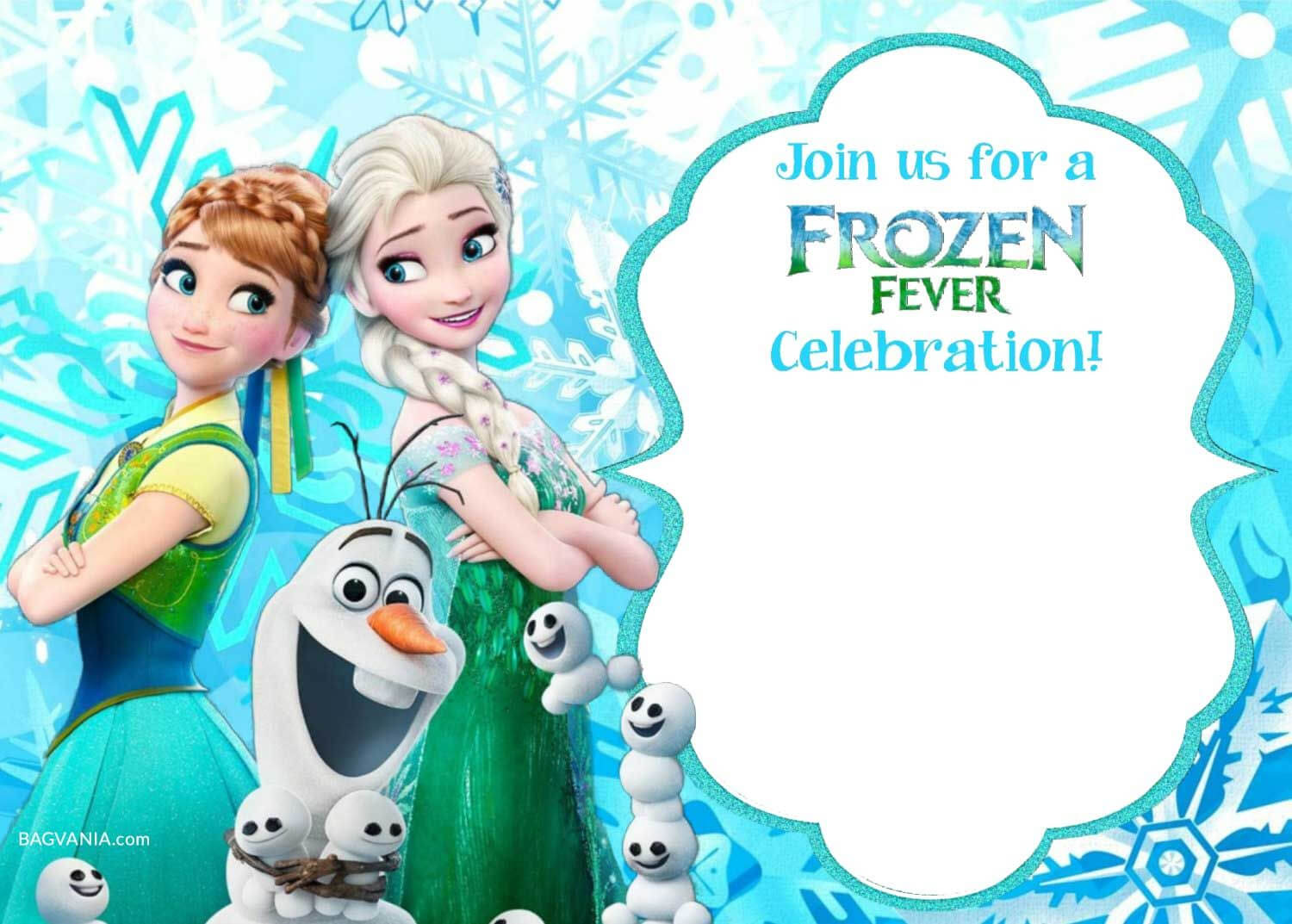 Download Now Free Printable Frozen Invitation Templates In In Frozen Birthday Card Template