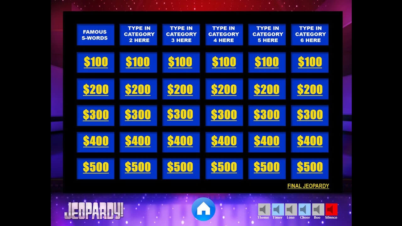 Download The Best Free Jeopardy Powerpoint Template - How To Make And Edit  Tutorial Throughout Jeopardy Powerpoint Template With Sound