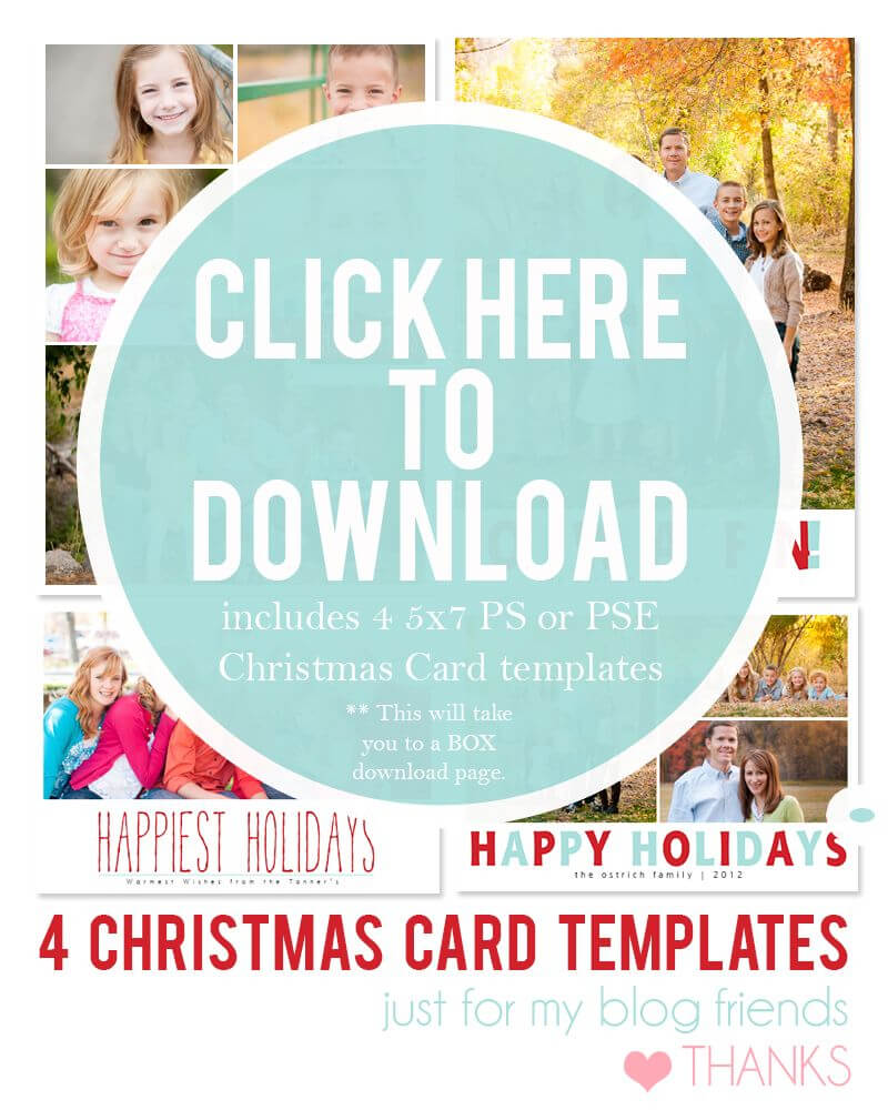 Downloadable Christmas Card Templates For Photos |  Free Intended For Free Holiday Photo Card Templates