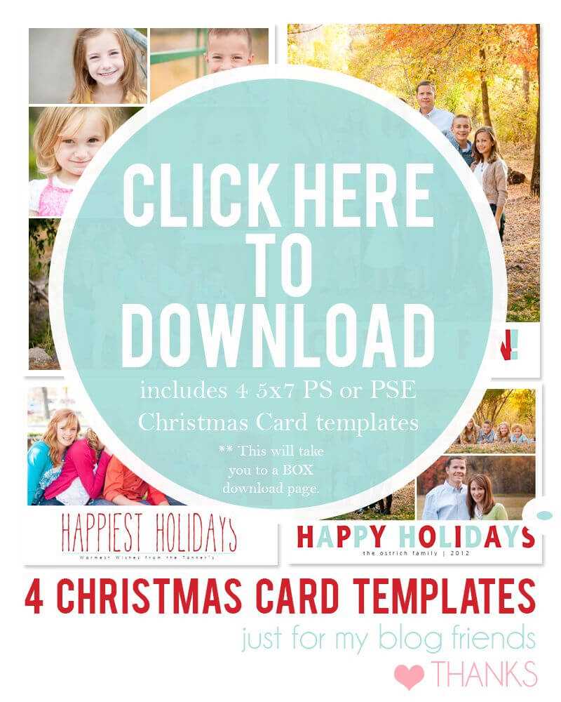 Downloadable Christmas Card Templates For Photos |  Free Intended For Free Holiday Photo Card Templates