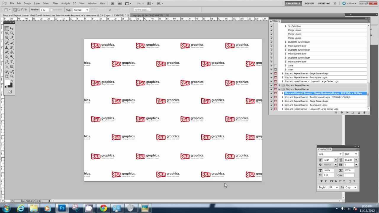 Downloading And Using The Step And Repeat Photoshop Action Inside Step And Repeat Banner Template