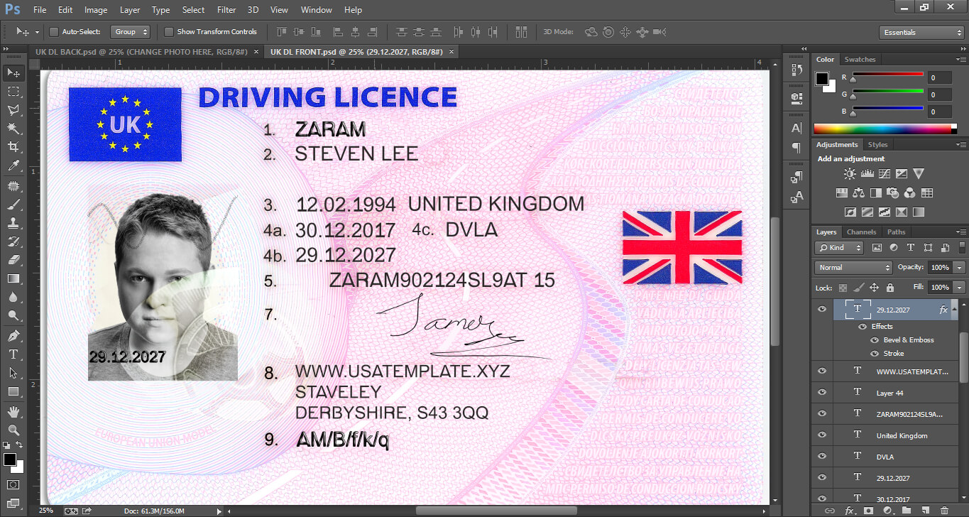 Drivers License Template Psd Free Clipart Images Gallery For Intended For Blank Drivers License Template