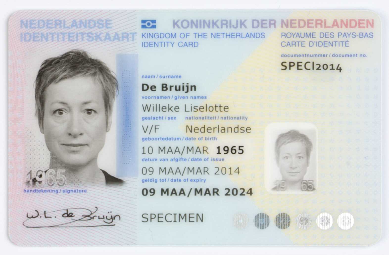 Dutch Identity Card – Wikipedia Pertaining To Georgia Id Card Template