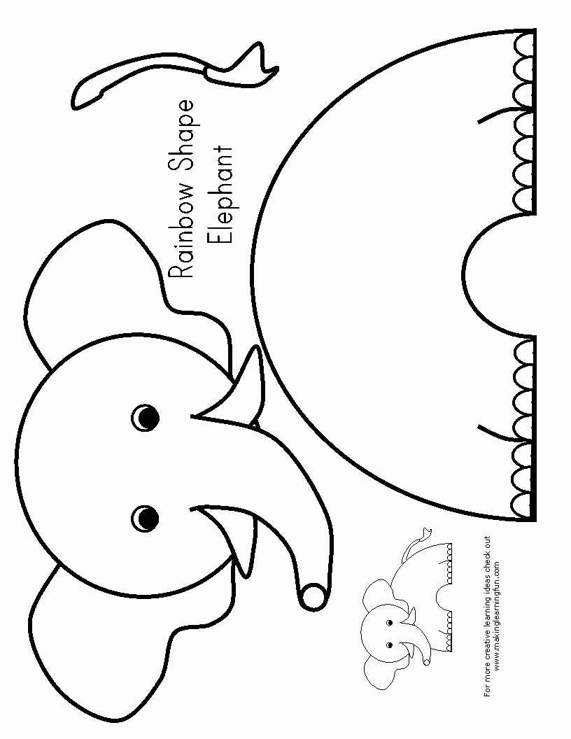 E Is For Elephant Preschool | Elephant Crafts, Zoo Crafts Intended For Blank Elephant Template