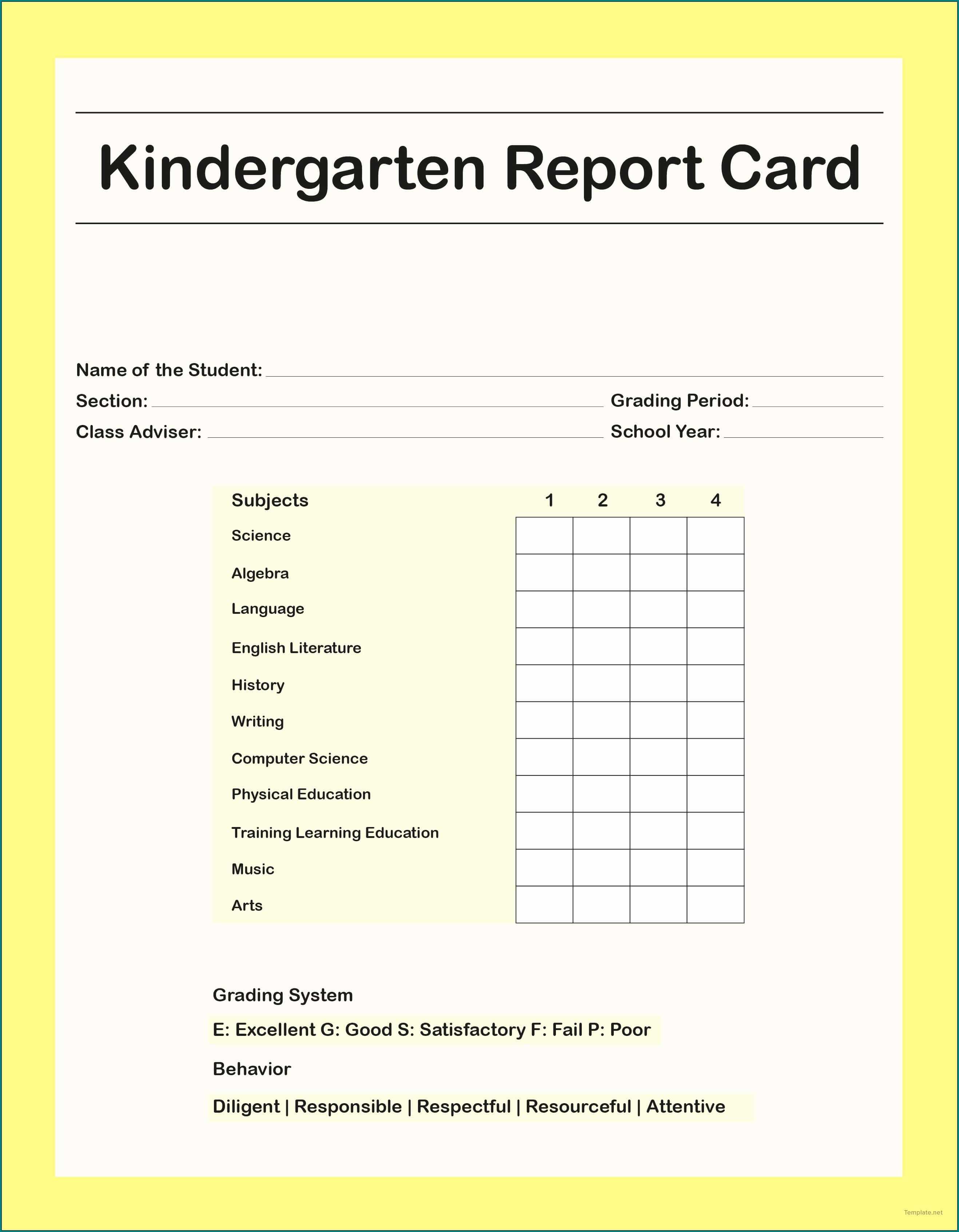 ᐅ Free Customizable Homeschool Report Card Template #604 For Homeschool Report Card Template