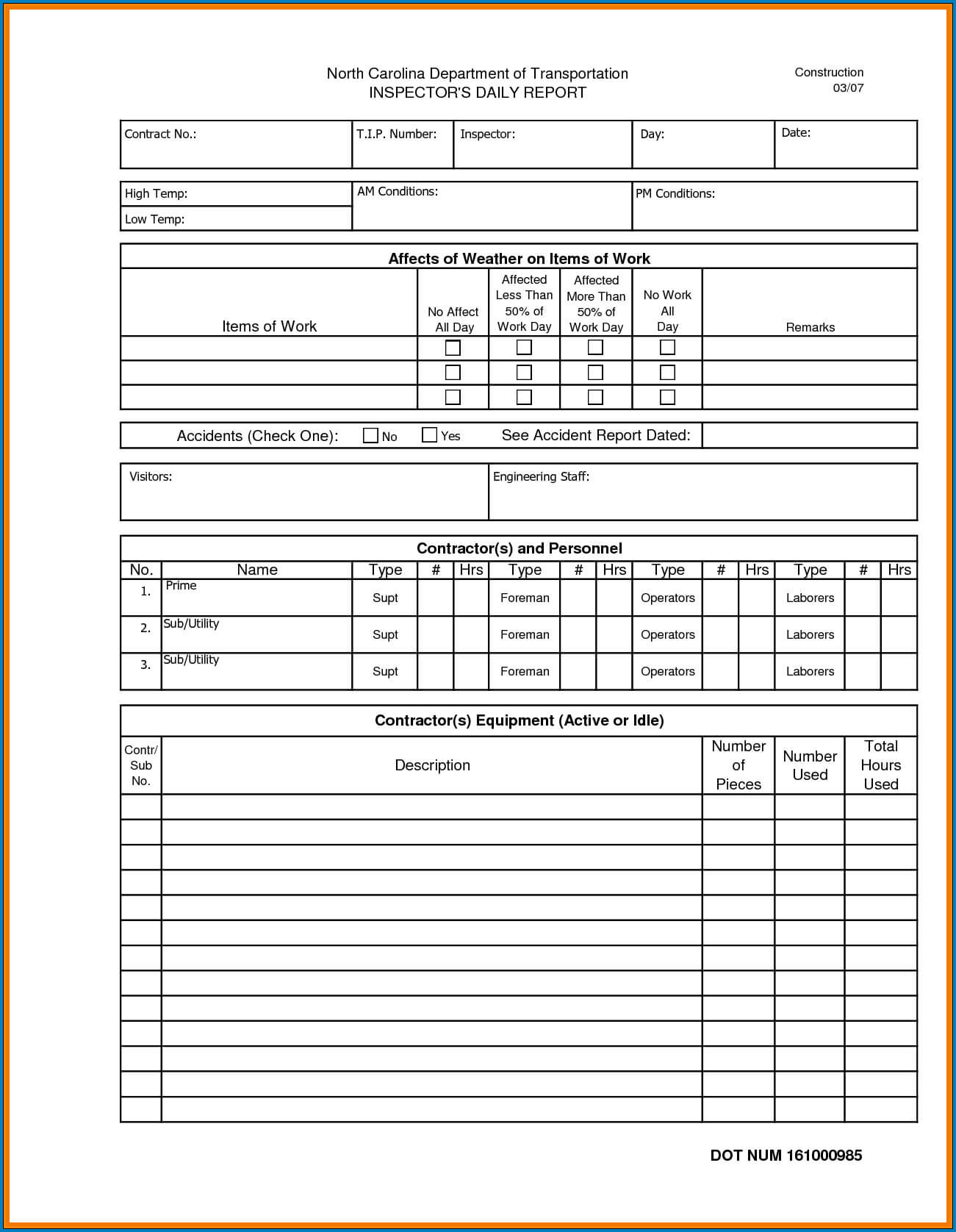 √ Free Editable Construction Daily Report Template With Daily Reports Construction Templates