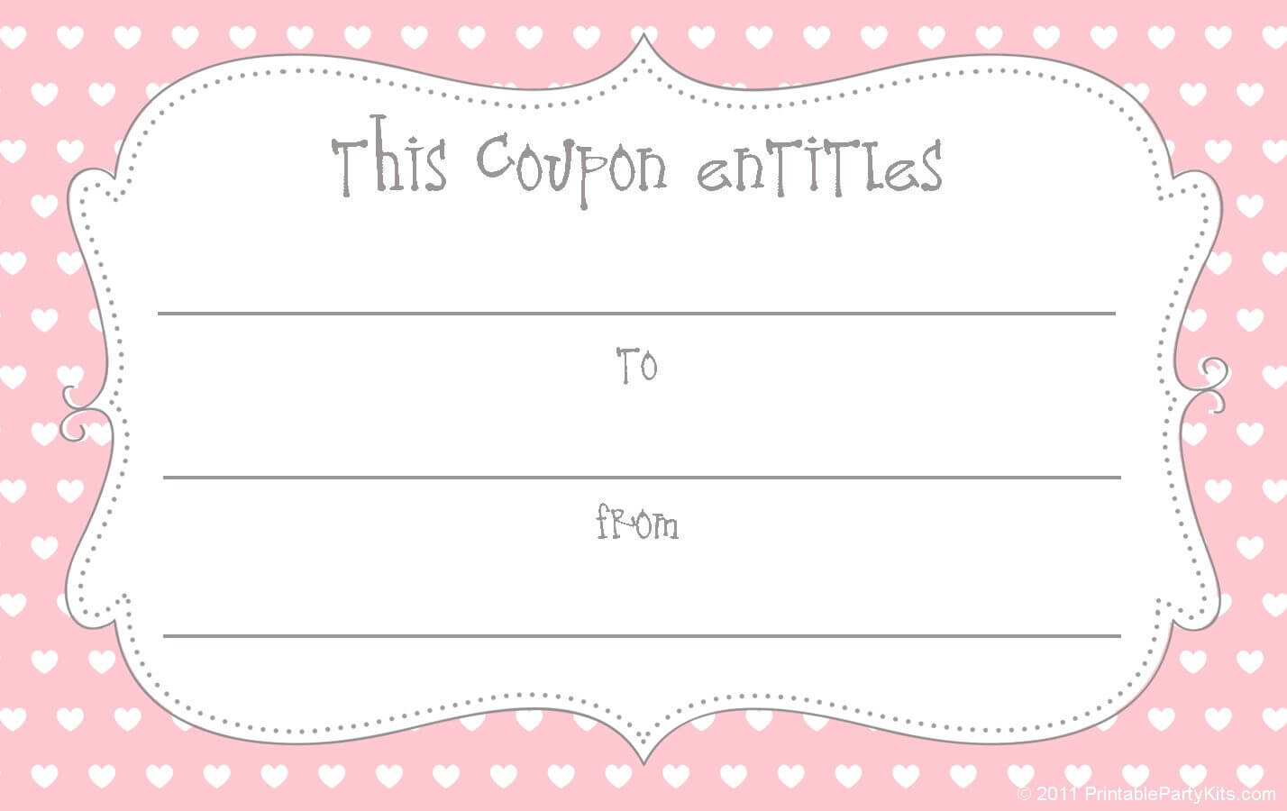 Early Play Templates: Free Gift Coupon Templates To Print For Blank Coupon Template Printable