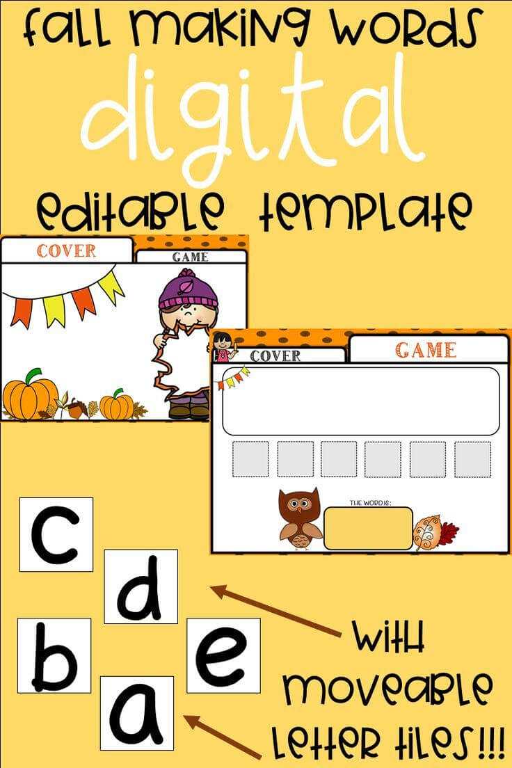 Editable Making Words Template | Fall Theme | Making Words Throughout Making Words Template