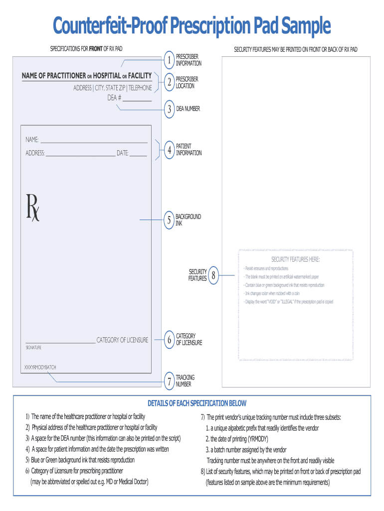 Editable Prescription Template – Fill Online, Printable Throughout Blank Prescription Pad Template