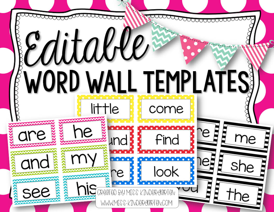 Editable Word Wall Templates | Beginning Of The Year – Prep Intended For Blank Word Wall Template Free