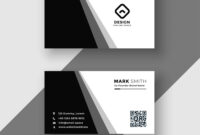 Elegant Black And White Business Card Template regarding Black And White Business Cards Templates Free