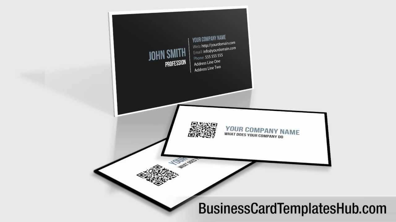 Elegant Black And White Qr Code Business Card Template With Regard To Qr Code Business Card Template