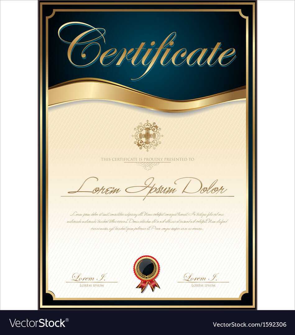 Elegant Blue Certificate Template With Regard To High Resolution Certificate Template