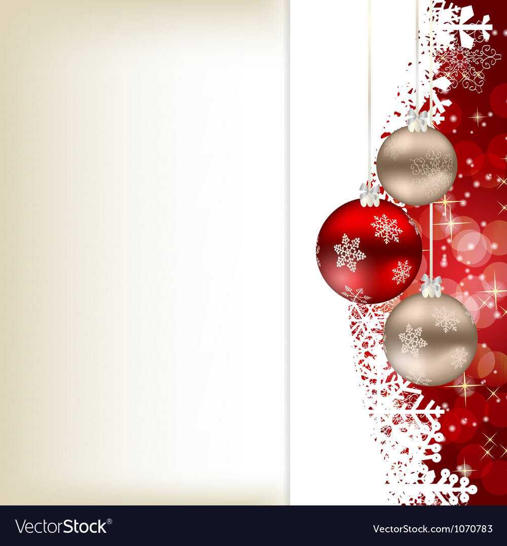 Elegant Christmas Card Template For Adobe Illustrator Christmas Card Template