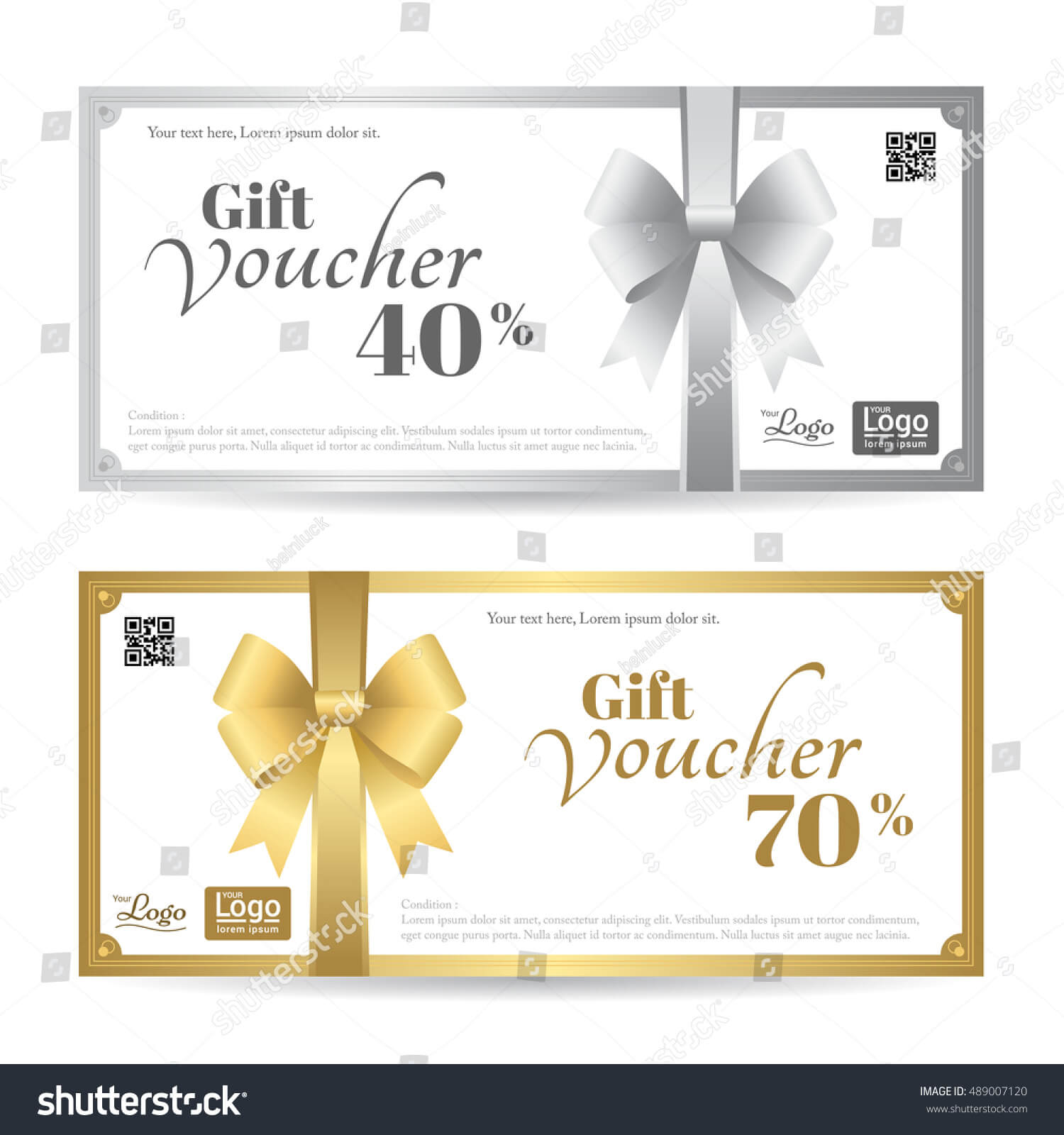 Elegant Gift Card Gift Voucher Template Stock Vector With Elegant Gift Certificate Template