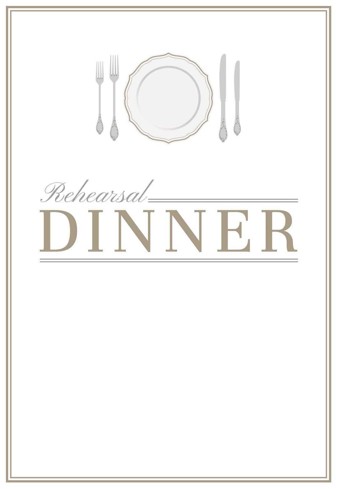 Elegant Setting – Free Printable Rehearsal Dinner Party With Regard To Free Dinner Invitation Templates For Word