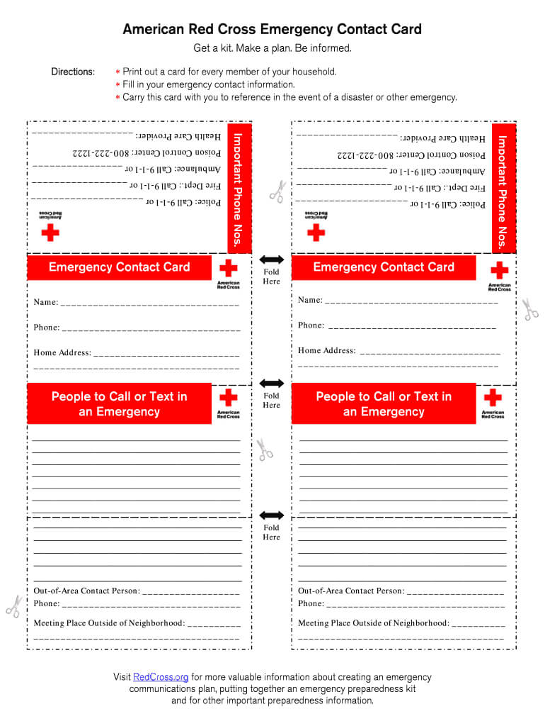 Emergency Contact Card Fillable – Fill Online, Printable Within In Case Of Emergency Card Template