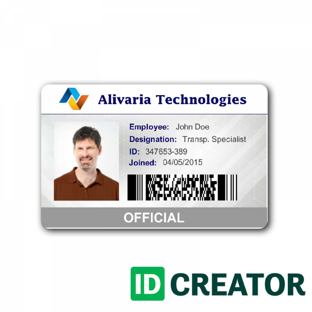 Employee Id Card Template Microsoft Word Free Download Pertaining To Free Id Card Template Word