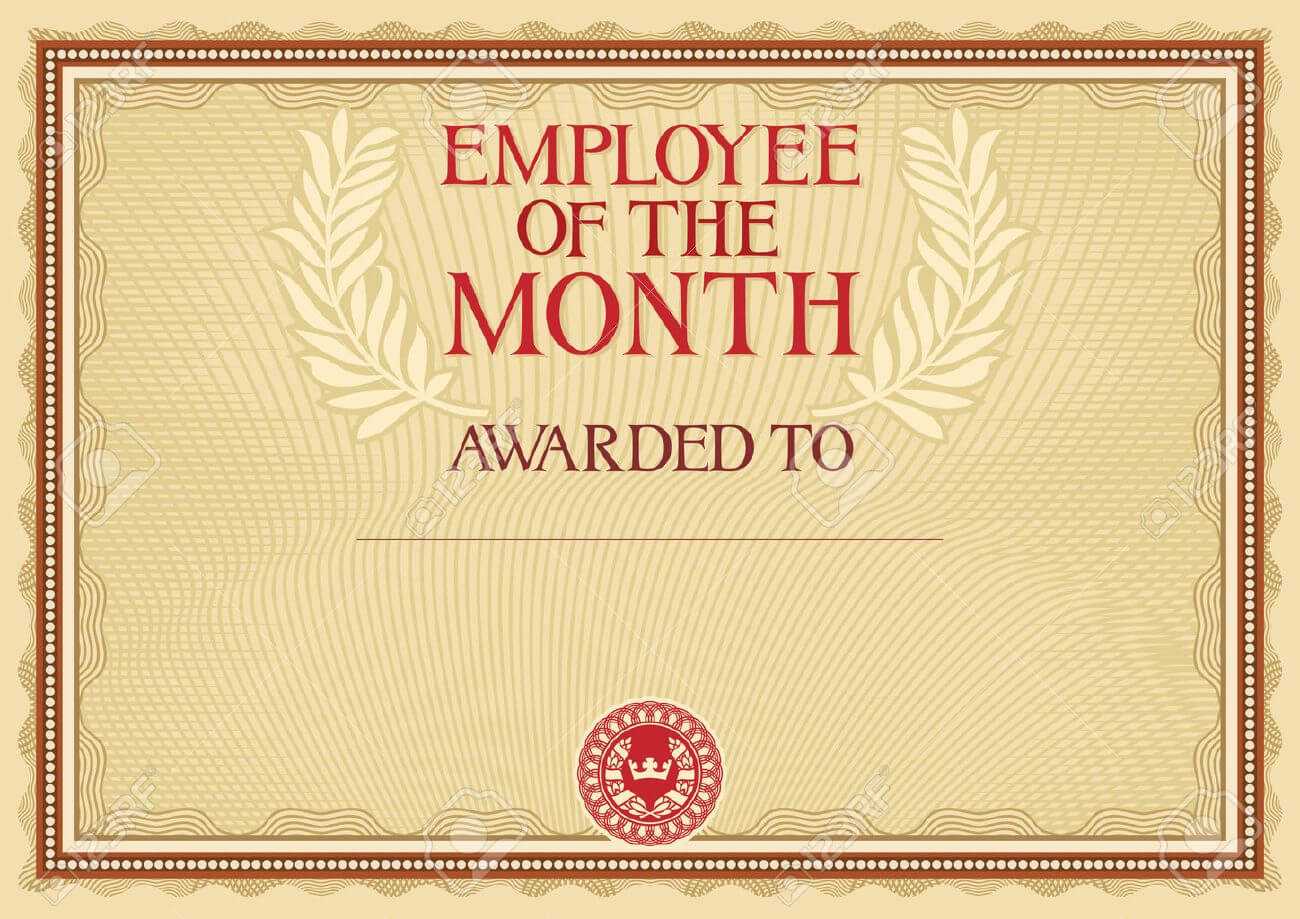 Employee Of The Month – Certificate Template Regarding Employee Of The Month Certificate Template With Picture